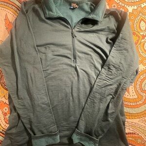 Eddie Bauer Men's Green Zip-Up Sweater